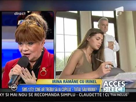 Cristina Stamate: "Irinel trebuie sa se gandeasca la ambii copii"