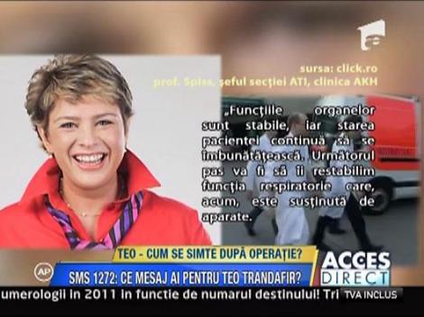 Teo Trandafir respira cu ajutorul aparatelor