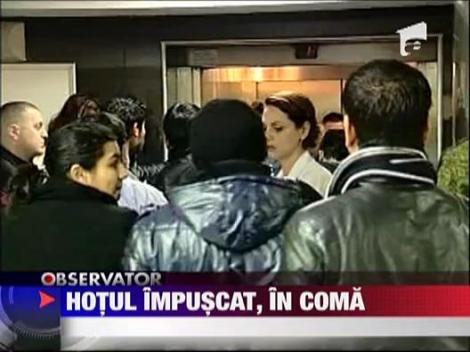 Hotul impuscat in cap de un politist, in stare deosebit de grava