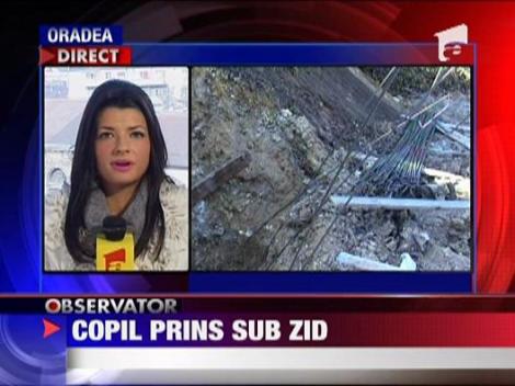 Copil de 11 ani strivit de un zid de beton