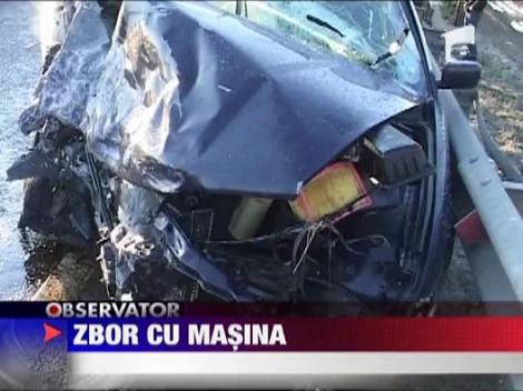 A plonjat cu masina peste un pod de 10 metri
