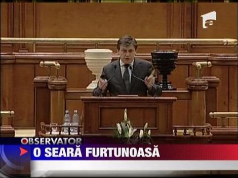 O noua seara de scandal si fluieraturi in Parlament
