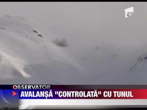 Avalansa "controlata" cu tunul