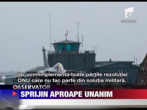 Sprijin aproape unanim impotriva lui Gaddafi