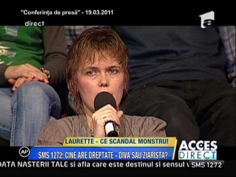 Laurette, scandal monstru cu o ziarista la Antena 2