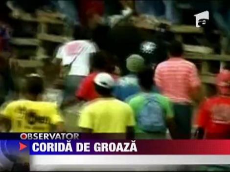 IMAGINI SOCANTE / Barbati zdobiti de tauri in Columbia