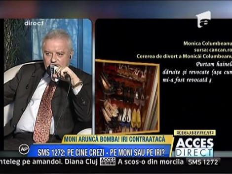 Monica comenteaza relatia dintre parintii lui Irinel