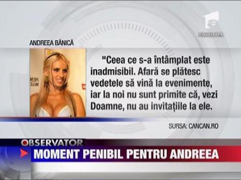 Moment penibil pentru Andreea Banica