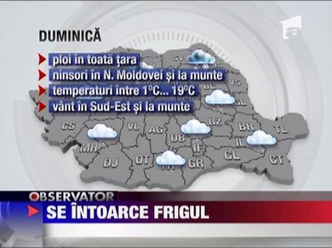 Se intoarce frigul