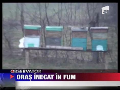 Orasul Otelu Rosu, inecat in fum
