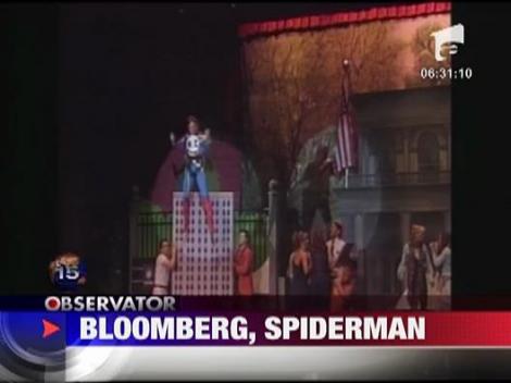 Primarul New Yorkului, imbracat in spiderman