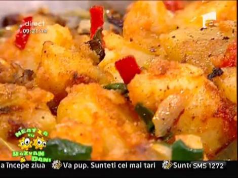 Vladut a pregatit cartofi taranesti de post