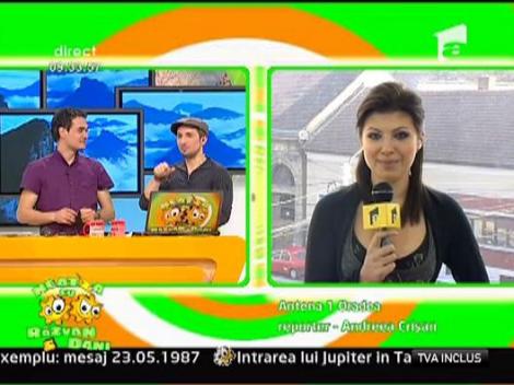 Andreea Crisan, criza de ras in direct