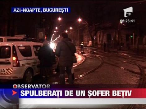 Angajati RATB, spulberati de un sofer betiv