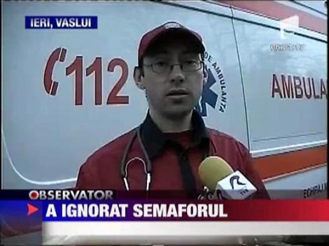 Accident in Vaslui din cauza ignorarii semaforului
