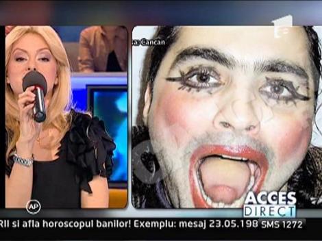 Razboinicul Pepe - machiat cu fond de ten, ruj rosu si mult rimel!