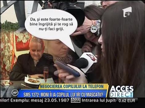 Moni si Iri isi negociaza copilul la telefon