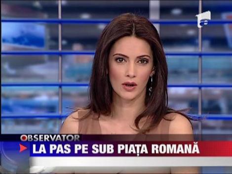 In Piata Romana pietonii vor circula pe sub strada