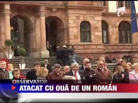 Un roman l-a atacat cu oua pe presedintele Germaniei