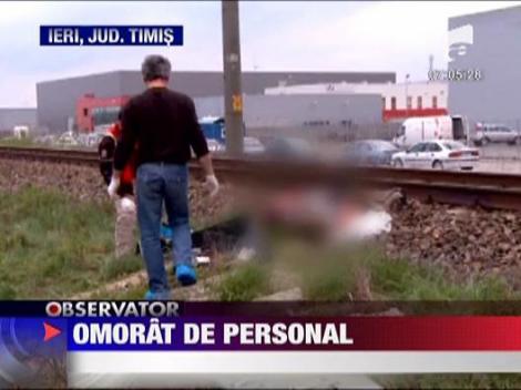 Un barbat s-a aruncat in fata trenului