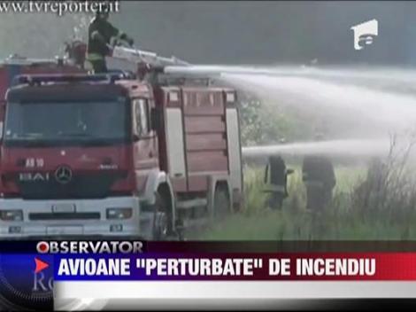 Incendiu puternic izbucnit la tabara de rromi din Roma