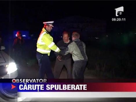 Carute spulberate pe sosea