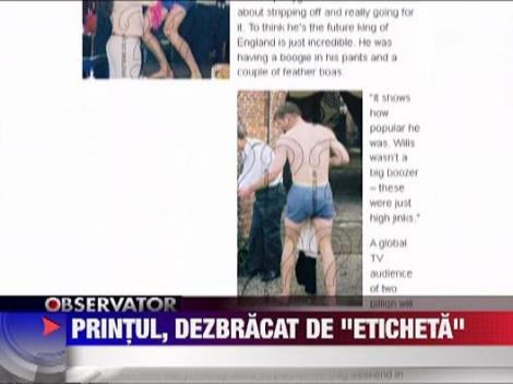 Printul William fotografiat in lenjerie intima