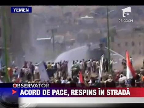 In Yemen puterea si opozitia vor pace, nu si strada