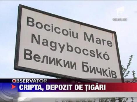 Cripta, depozit de tigari de contrabanda