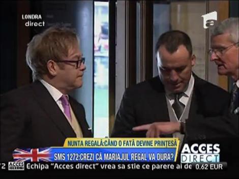 Elton John a ajuns la ceremonie impreuna cu partenerul sau