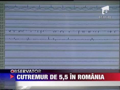 Cutremur cu magnitudinea 5,5 in Romania