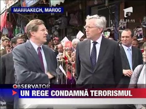 Regele Marocului a vizitat locul atentatului de la Marrakech