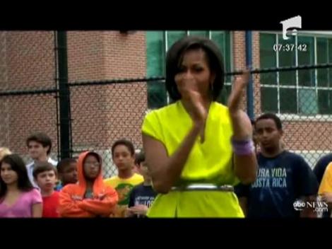 Michelle Obama a dansat pe o melodie a lui Beyonce