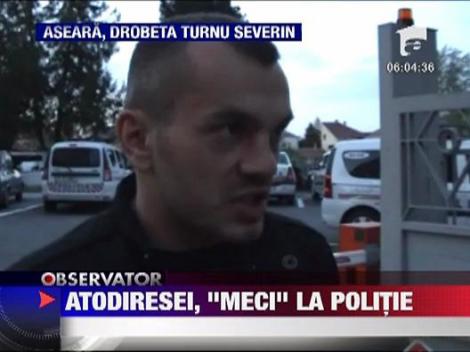 Pitbul Atodiresei, "meci" la politie