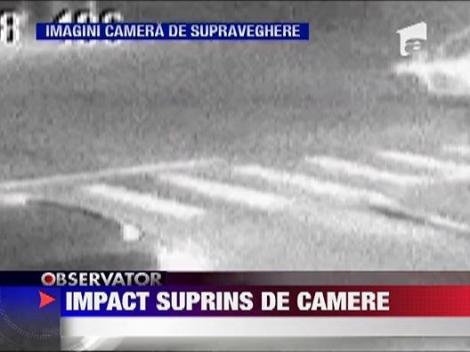 Accident surprins de camerele de supraveghere