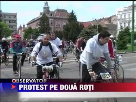 Protest pe doua roti in Arad