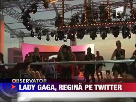 Lady Gaga, regina pe Twitter