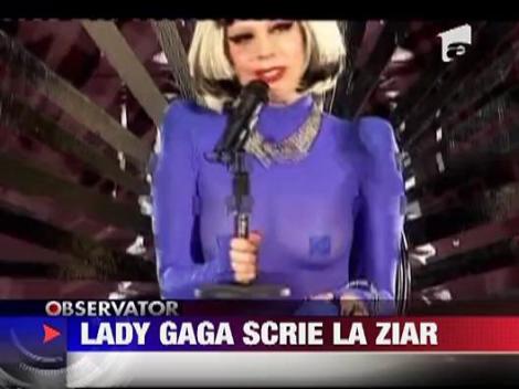 Lady Gaga scrie la ziar