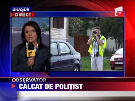 Fetita de 3 ani calcata cu masina de un politist