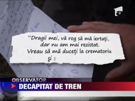 Sinucidere pe sina de tren in Arges