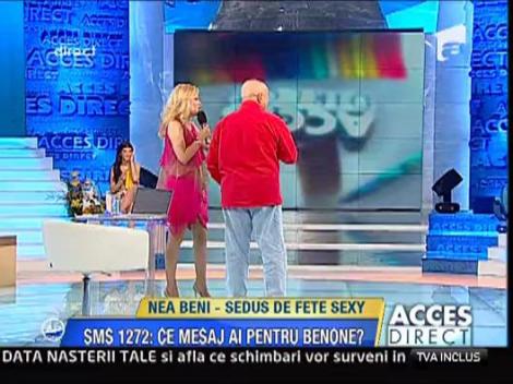Nea Beni, tratat cu fete sexy la 74 de ani