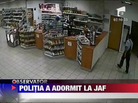 Politia doarme in post