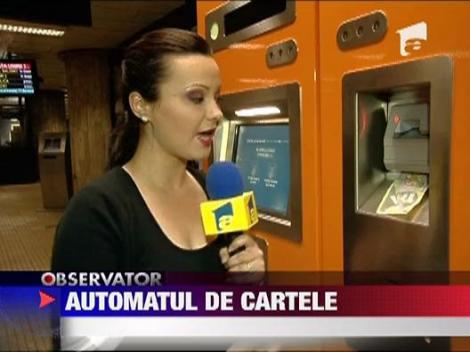 Automate de vandut cartele la metrou