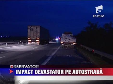 Accident teribil pe Autostrada Bucuresti-Pitesti