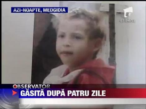 Fetita de 5 ani, gasita dupa 4 zile