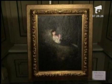 Cel mai scump tablou de Grigorescu, ''Fata cu margele rosii'', expus pentru prima data