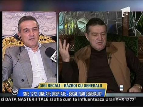 Gigi Becali se lupta cu generalii