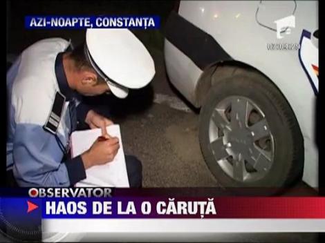 Carambol pe sosea care leaga Constanta de orasul Negru Voda de la o caruta