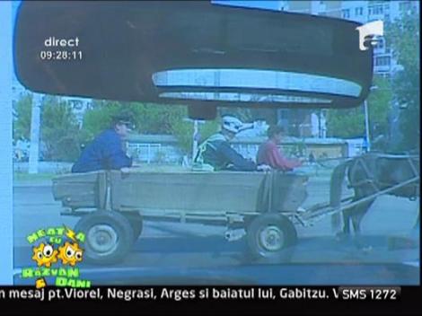 Politia in actiune - la plimbare cu caruta