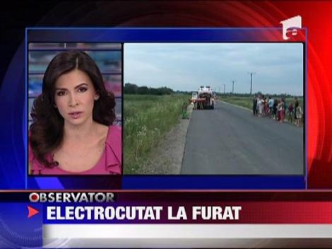 Electrocutat la furat de cabluri sub tensiune